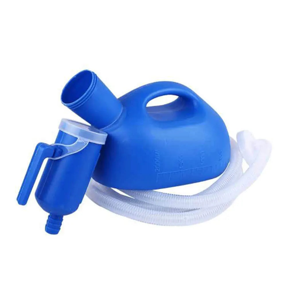 Urinario portátil de 2000ml con manguera para mujeres y hombres, extensión de 1,3/1,6 m, inodoro de tubo largo, urinario para exteriores, olla para acampar y viajar