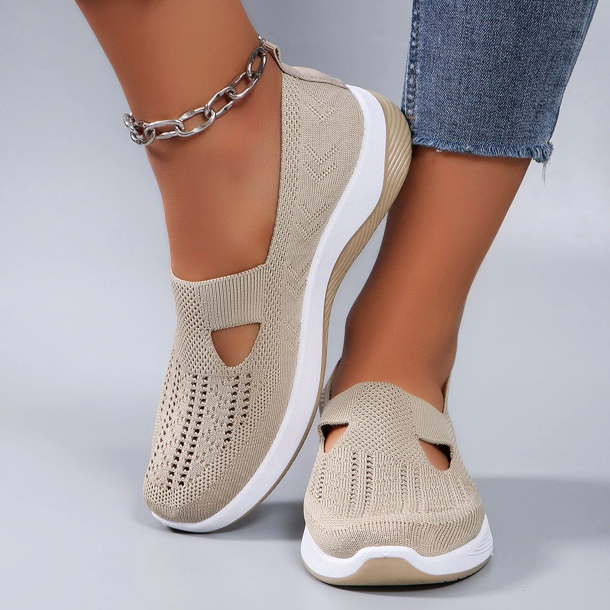 Nuevos zapatos deportivos de primavera para mujer, zapatos deportivos informales a la moda, transpirables, ligeros, antideslizantes, resistentes al desgaste, zapatos planos