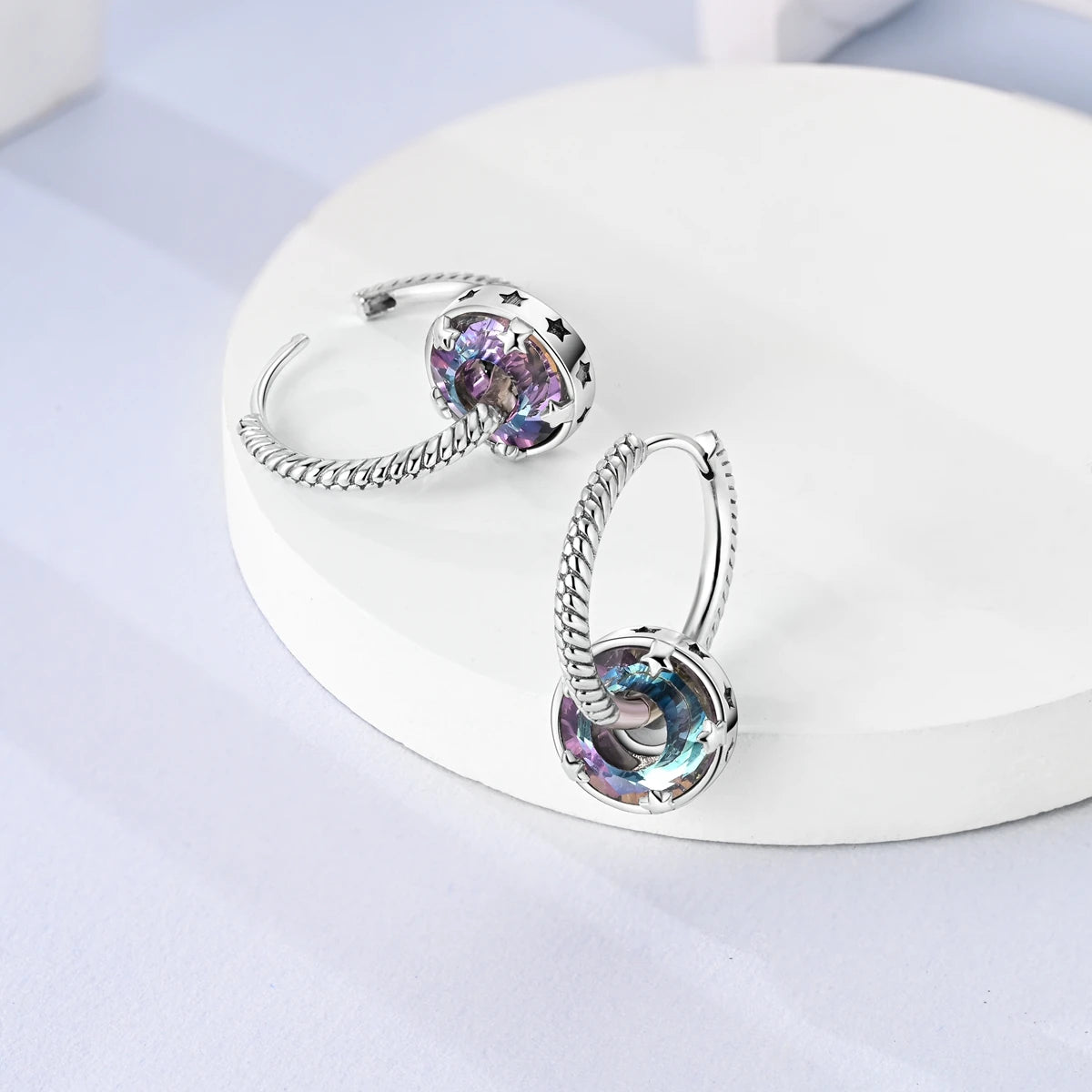 Orstarry-pendientes circulares de Plata de Ley 925 con forma de gota para mujer, aretes colgantes, joyería versátil para fiesta, regalos