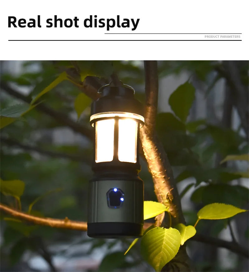 WEST BIKING-luz colgante para tienda de campaña, linternas portátiles para acampar, luz Led recargable por USB, lámpara de campamento para emergencias al aire libre