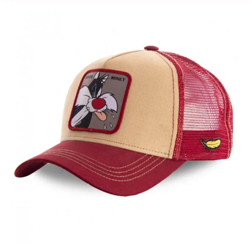 Gorra de béisbol de algodón con Cierre trasero de dibujos animados de Anime de marca de alta calidad para hombres y mujeres, gorro de malla de Hip Hop para papá, gorra de camionero, triangulación de envÃos