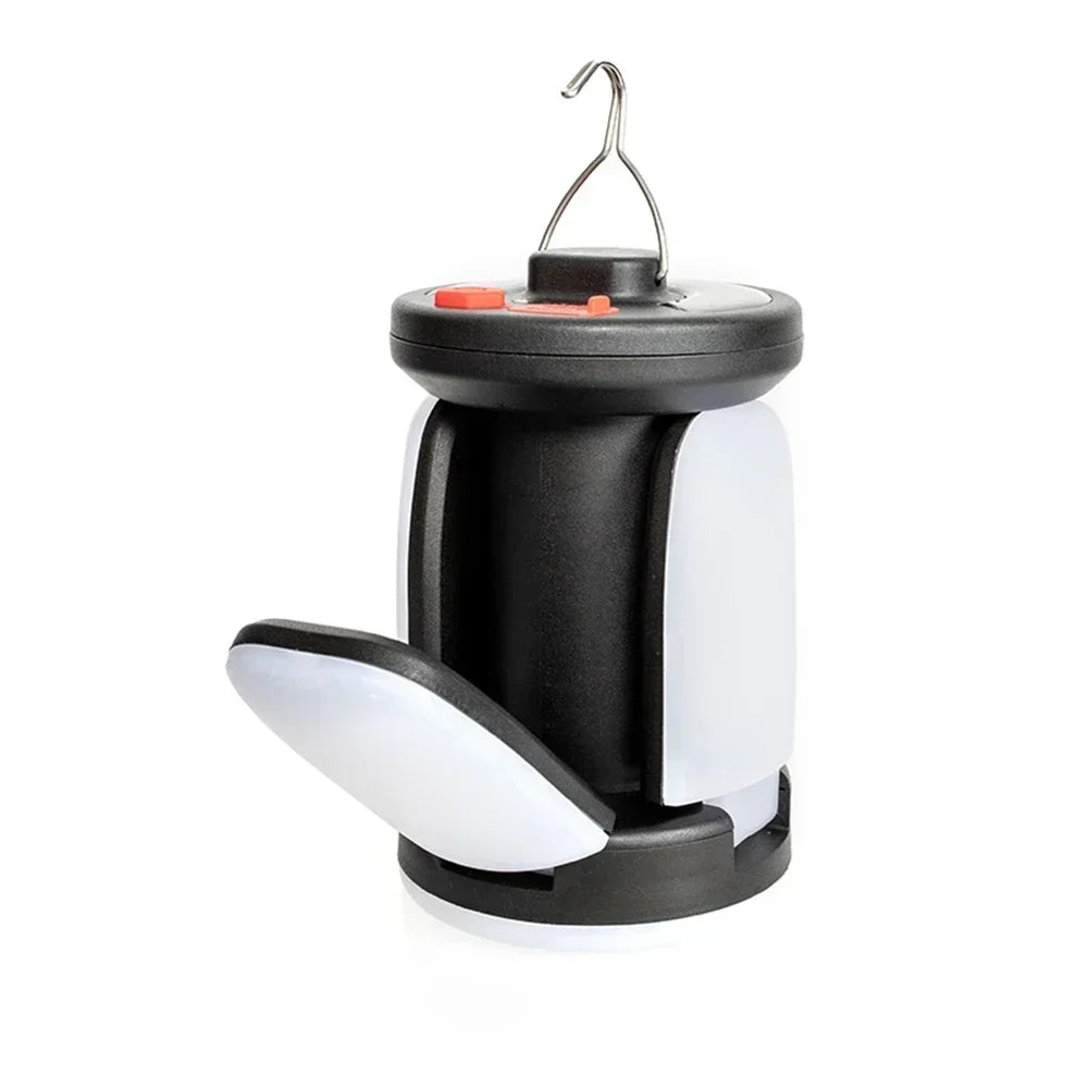Linterna Solar LED de alta potencia para acampar, Banco de energía de emergencia plegable, recargable, 4500mAh, 1000LM, 6 modos de luz para acampar y pescar