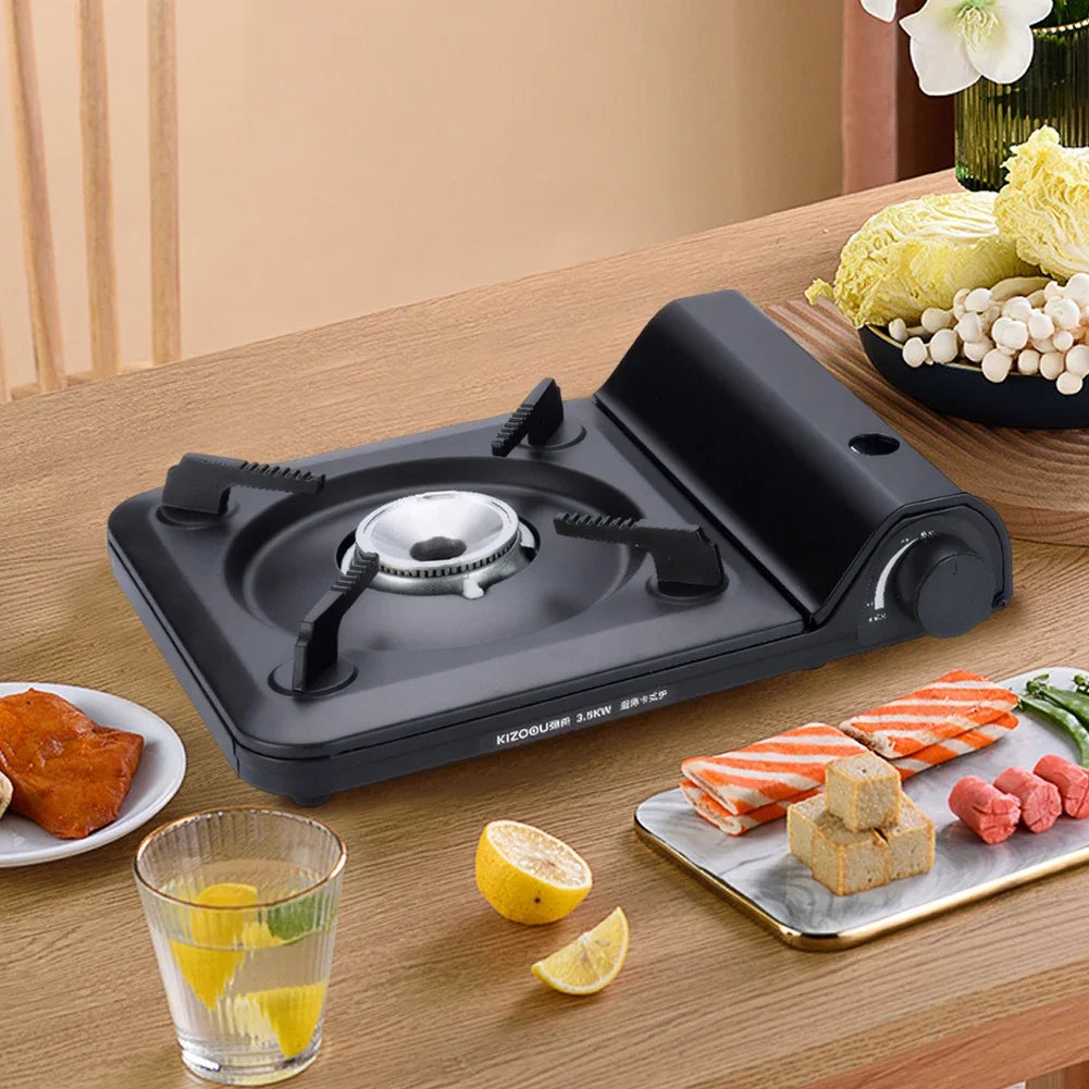 Estufa de gas portátil para acampar con un solo quemador, estufa de casete de encendido automático para cocina interior y exterior, senderismo, Picnic, 2025