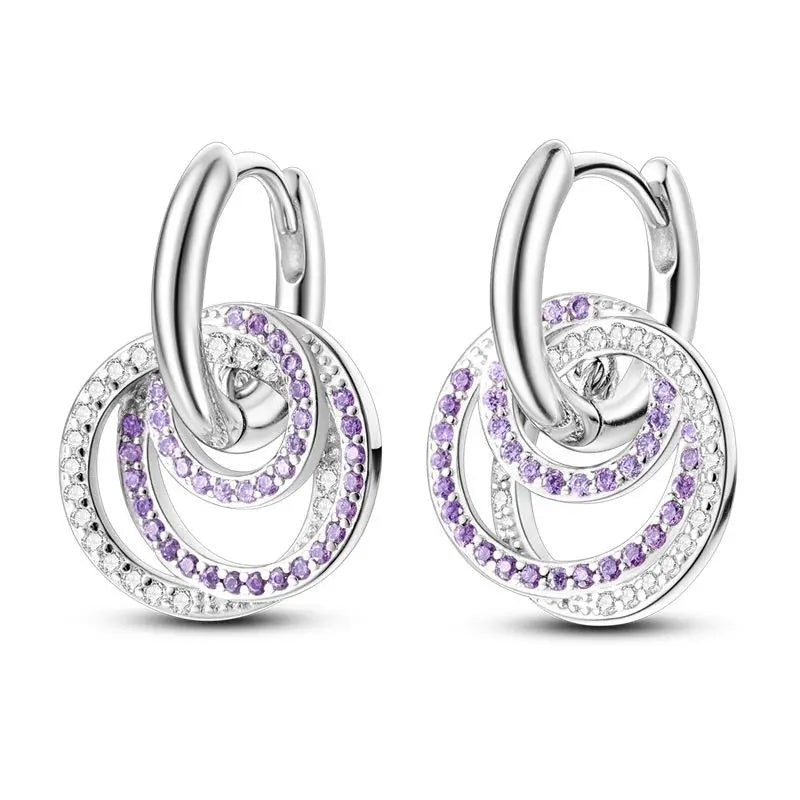 Orstarry-pendientes circulares de Plata de Ley 925 con forma de gota para mujer, aretes colgantes, joyería versátil para fiesta, regalos