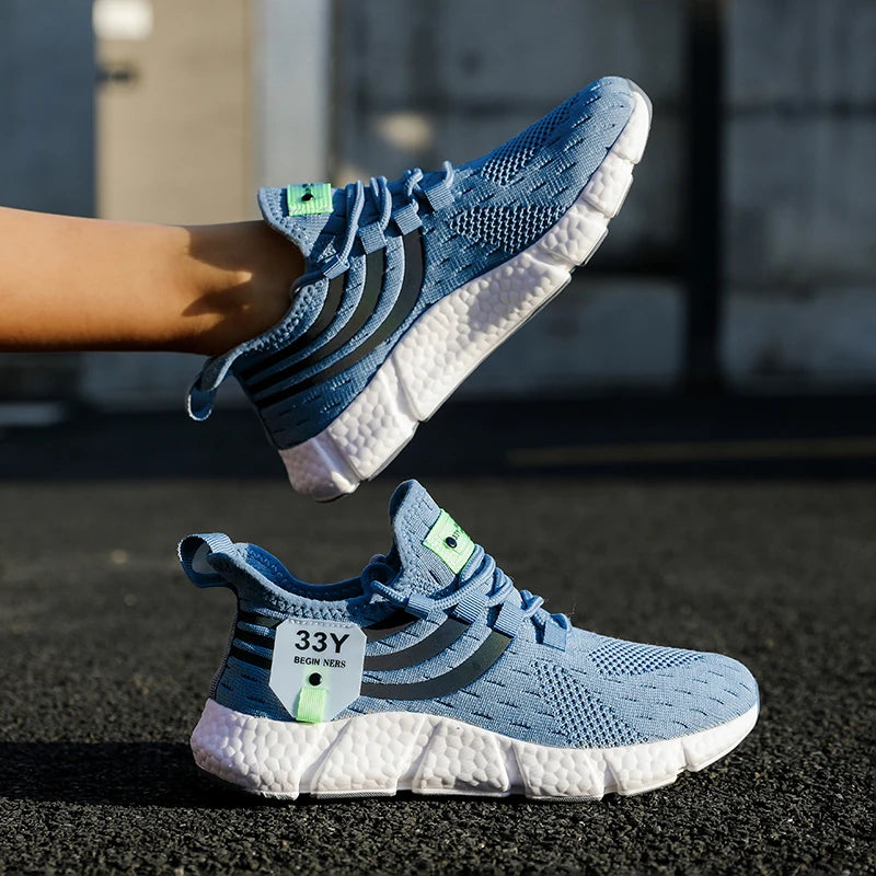 Zapatillas de deporte informales para hombre, zapatos deportivos transpirables de verano, zapatos ligeros de malla para correr al aire libre, zapatos atléticos para correr Tenis para caminar