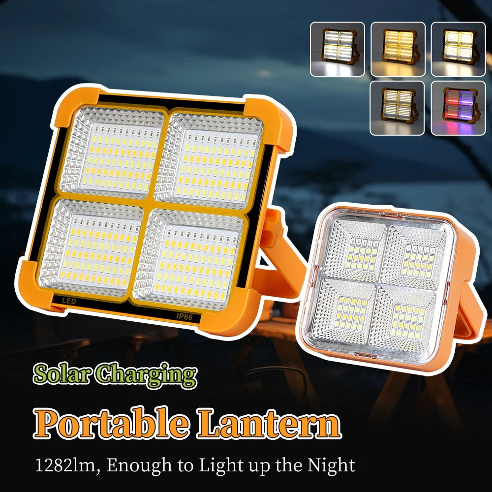 Linterna solar portátil con luces solares recargables por USB para exteriores, luz solar de emergencia para Parkside, viajes, caminatas, luces LED para acampar