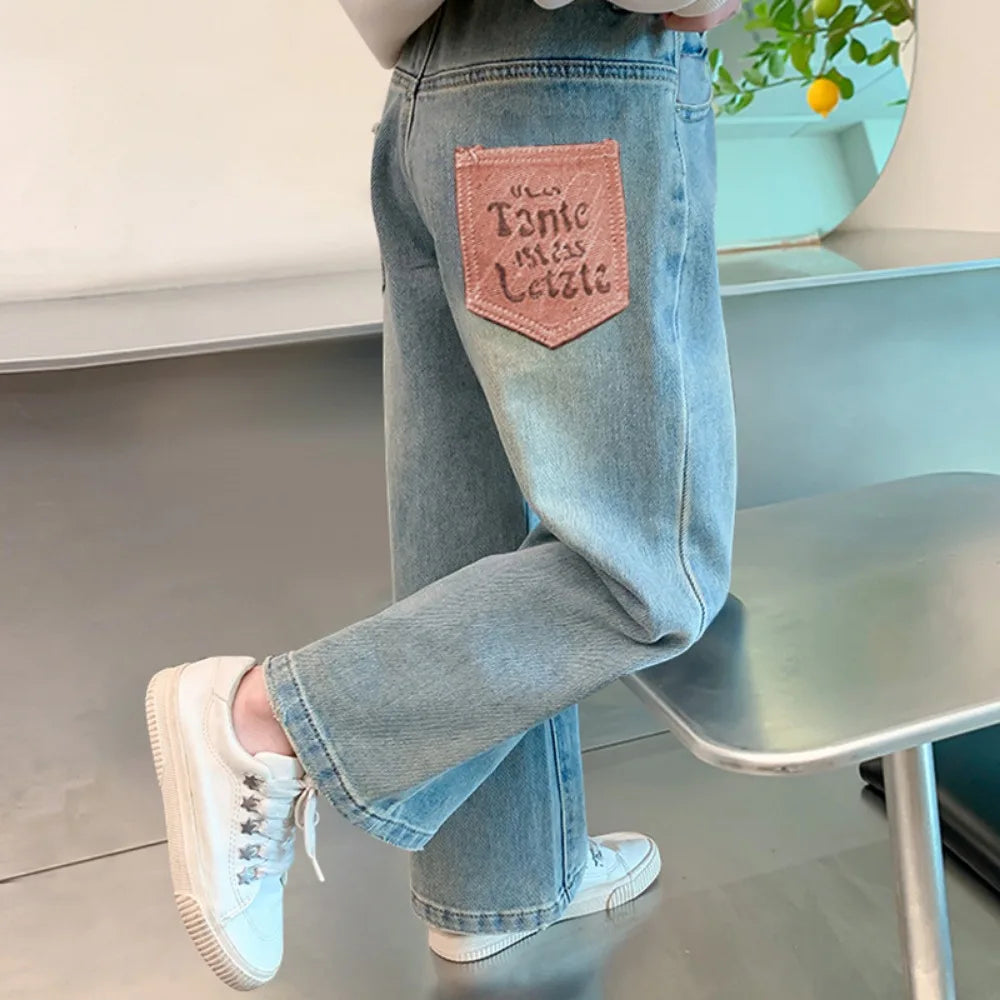 Pantalones de chándal para adolescentes, moda de otoño, ropa de calle informal, ropa de hadas de primavera para niños, pantalones para niñas, ropa para niños de pierna ancha