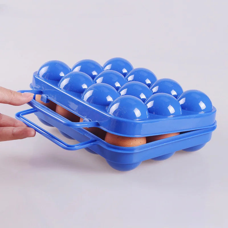 Caja de almacenamiento de huevos con rejilla 2/4/6/12, contenedor portátil para huevos para acampar al aire libre, caja para huevos de Picnic, estuche organizador de cocina