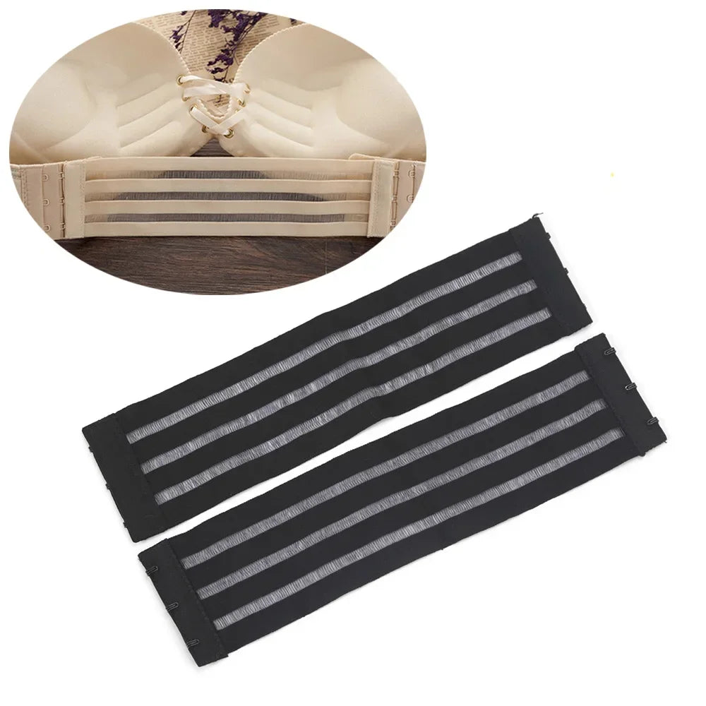 Tirantes de sujetador transparentes antideslizantes con 3 hebillas para mujer, correa de sujetador transparente Invisible, extensor de sujetador elástico sin espalda, correa de hombro ajustable