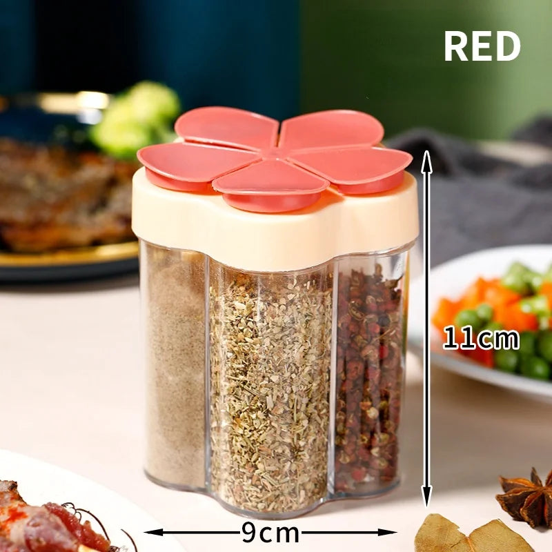 Tarro de condimentos, contenedor de plástico, botella de condimentos, organizador de especias, contenedor de condimentos para acampar al aire libre, juegos de utensilios de cocina