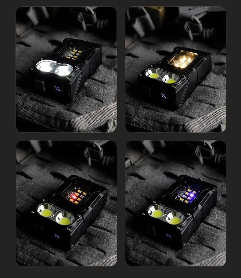 Luz de trabajo al aire libre Mini imán portátil LED USB recargable luz de Camping con mochila correa Clip herramientas de senderismo