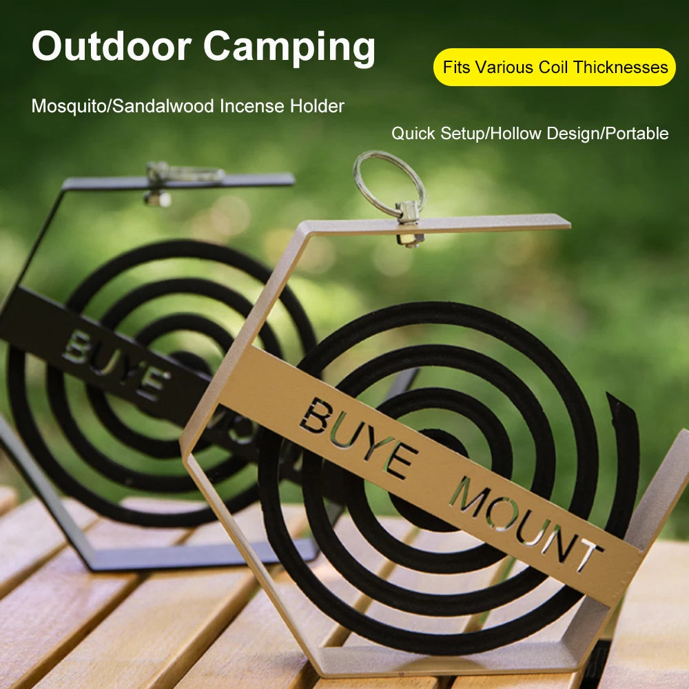 Bandeja de bobina para mosquitos al aire libre, herramientas de Camping, soporte para bobina de mosquitos para senderismo turístico, suministros de Camping, soporte para bobina de mosquitos colgante