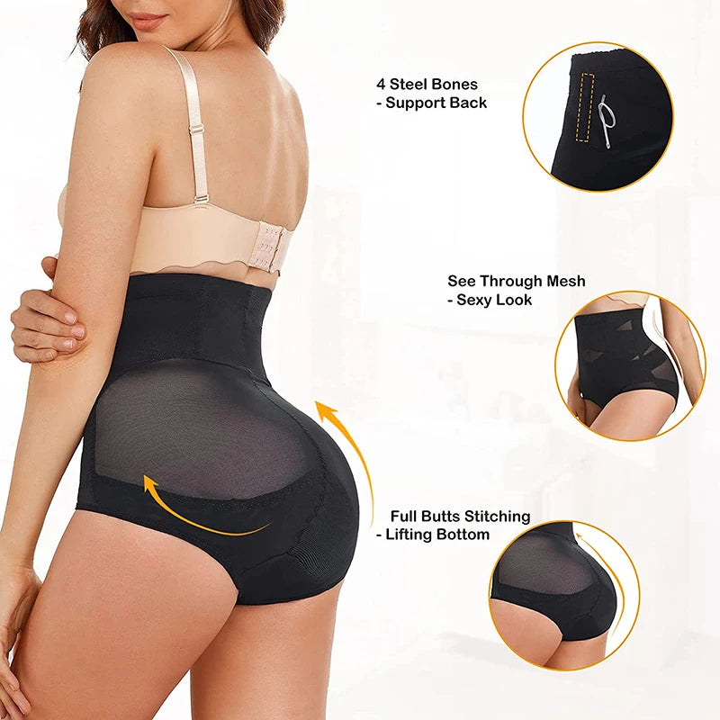 Faja moldeadora de cuerpo de cintura alta, fajas en forma de X, Control de barriga, bragas moldeadoras, entrenador de cintura adelgazante, levantador de glúteos, moldeadores de ropa interior