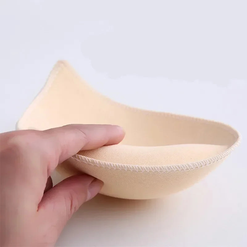 Accesorios redondos para mujer, traje de baño de esponja 3D, sujetador de realce de pecho, relleno, potenciadores de pecho, inserto de espuma, copa triangular para el pecho, 2 uds.