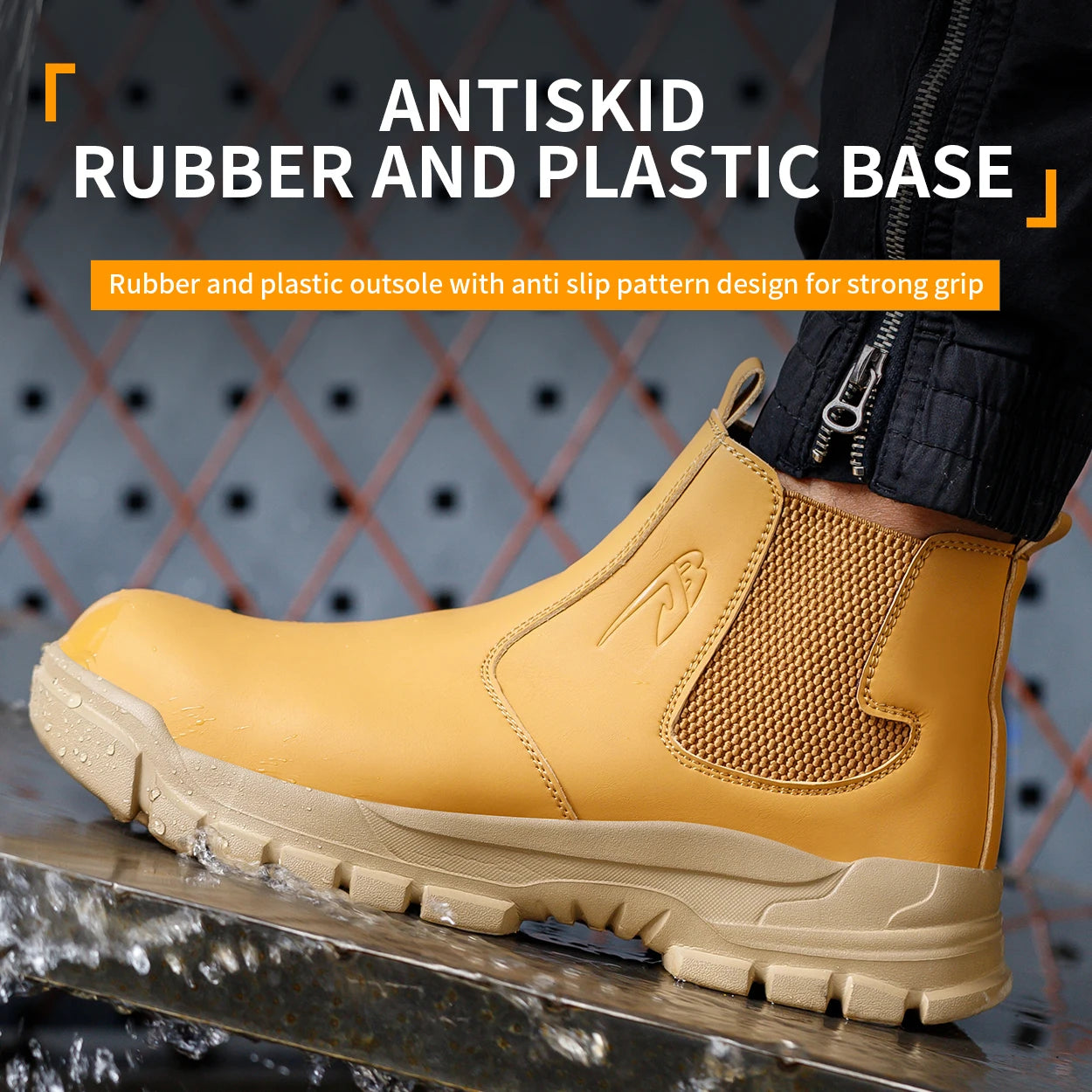Botas de trabajo de seguridad impermeables para hombre, zapatos con punta de acero, botas protectoras antigolpes y antipinchazos para aventuras al aire libre y senderismo