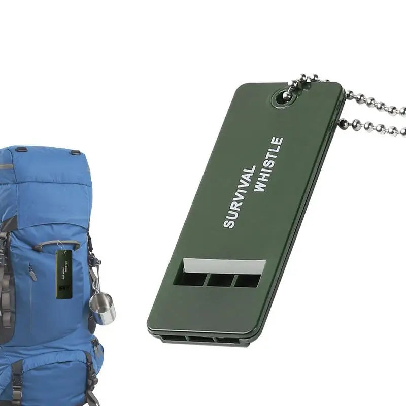Silbato de seguridad con cordón para acampar, silbato de 3 agujeros de alto decibelio para entrenamiento de mascotas, senderismo y entrenamiento de perros al aire libre