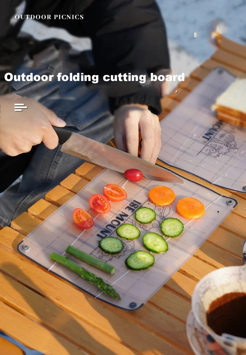 Tabla de comedor plegable de PP para exteriores, tabla de cortar portátil ultraligera de calidad alimentaria, Mini tabla de cortar, accesorios de Camping, herramienta de Picnic