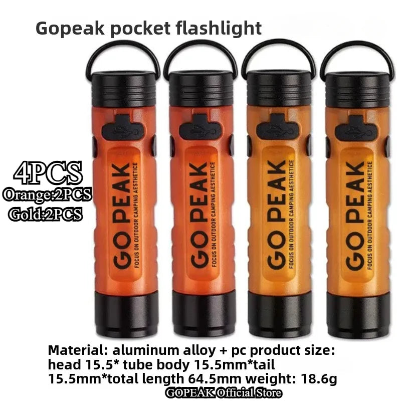 MOUNTAINHIKER-linterna LED con Clip para sombrero de bolsillo, linterna portátil recargable de larga duración con Clip, iluminación ambiental para acampar al aire libre