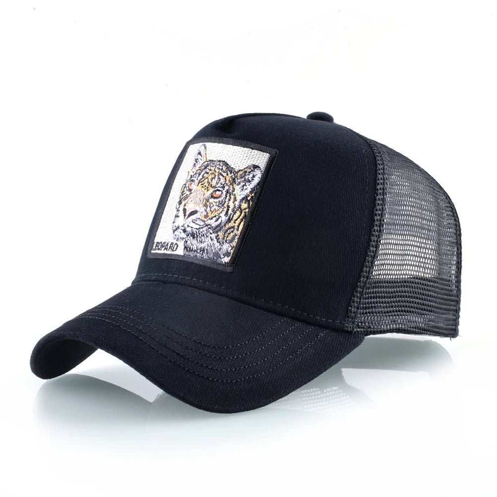 Gorras de camionero de moda con parche de cabra bordado gorra de béisbol Snapback para las cuatro estaciones para hombres y mujeres gorra con visera ajustable