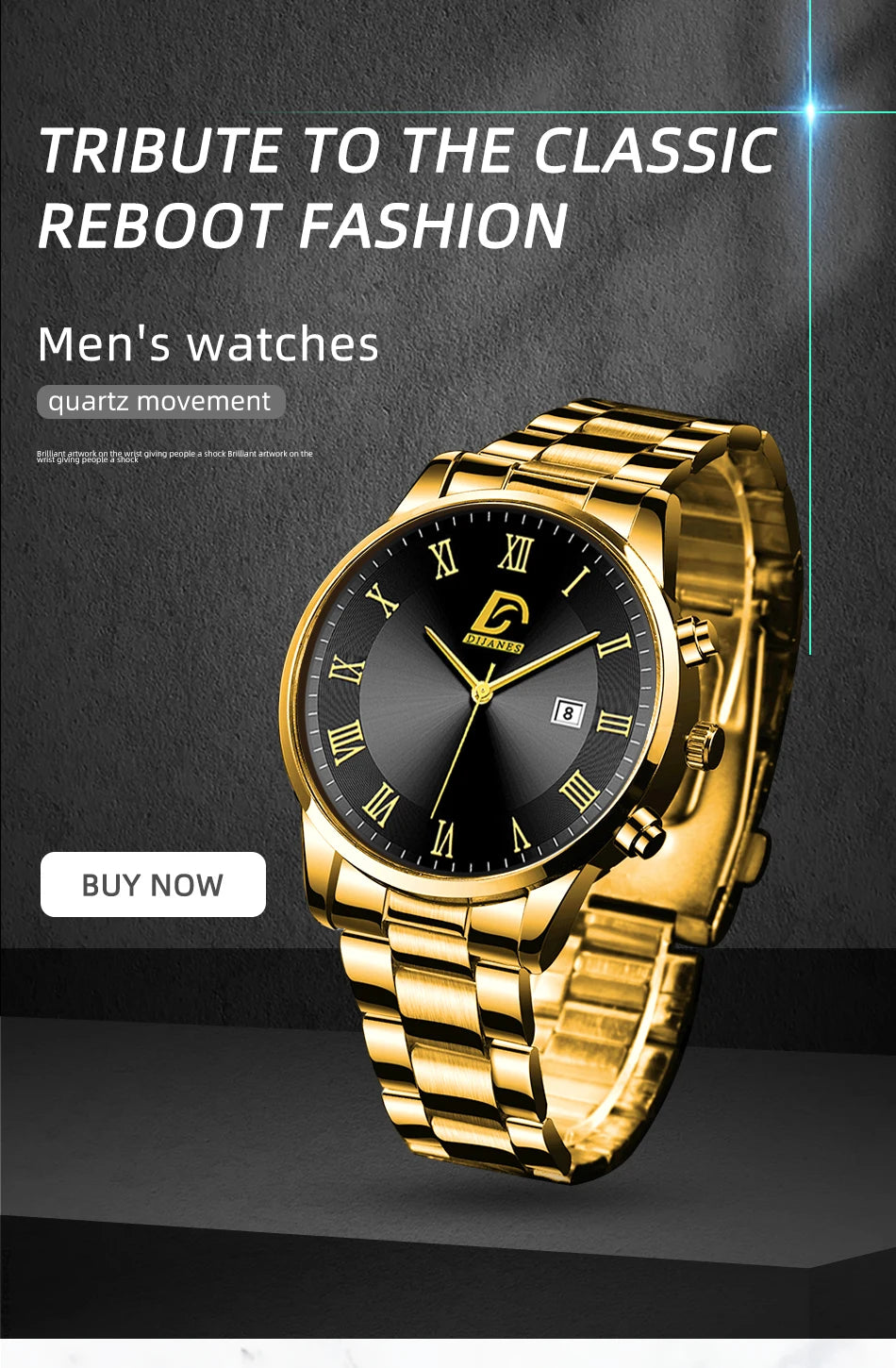 Relojes de acero inoxidable dorados a la moda para Hombre, Reloj de pulsera de cuarzo minimalista de lujo, Reloj con calendario informal de negocios para Hombre