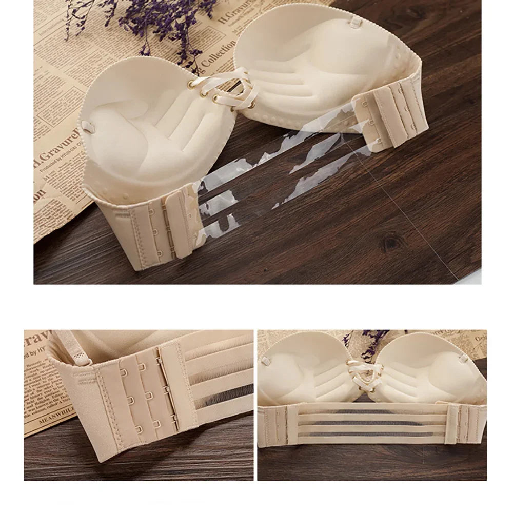 Tirantes de sujetador transparentes antideslizantes con 3 hebillas para mujer, correa de sujetador transparente Invisible, extensor de sujetador elástico sin espalda, correa de hombro ajustable