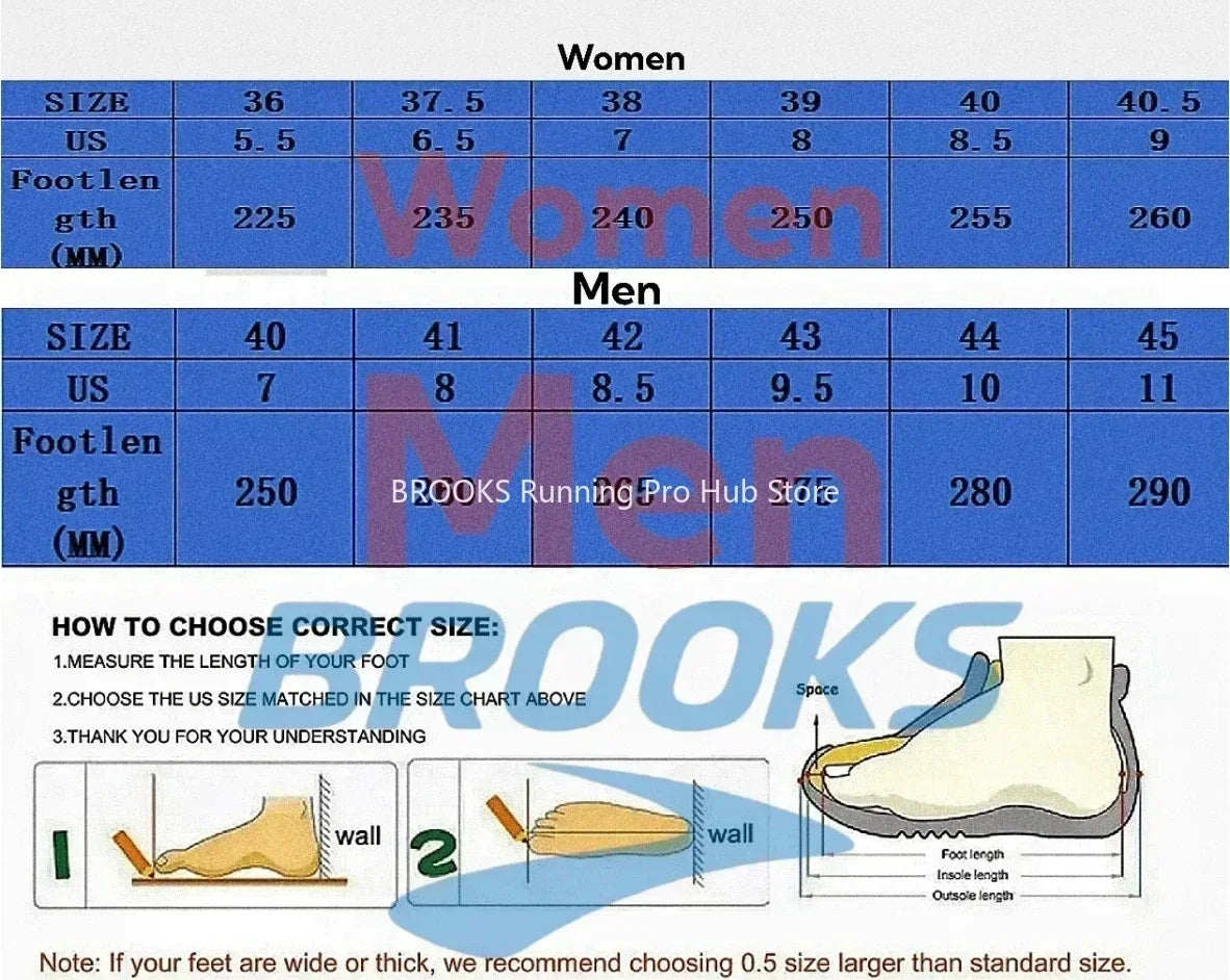 Zapatillas de correr originales Brooks para hombre Glycerin Max antideslizantes, resistentes al desgaste y que absorben los golpes, zapatillas informales para mujer 1104471D026