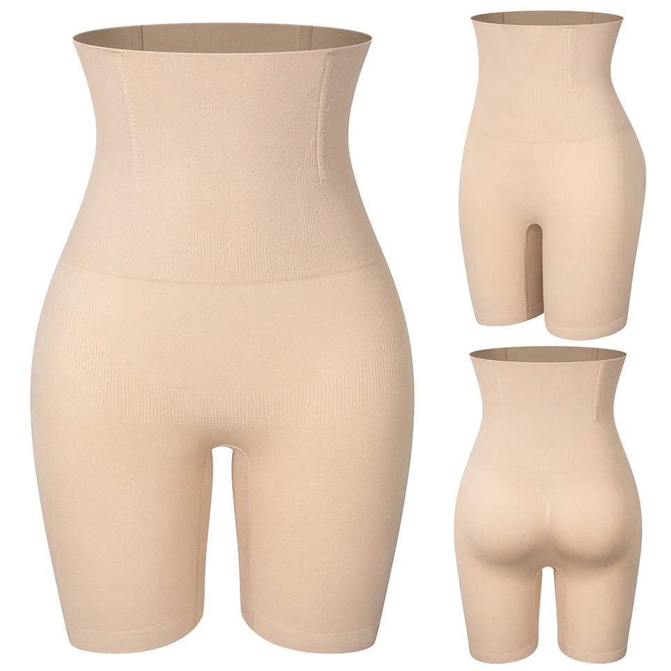 Pantalones cortos moldeadores de cintura alta para mujer, ropa moldeadora para Control de barriga, muslo, entrenador de cintura adelgazante, levantador de glúteos, bragas moldeadoras