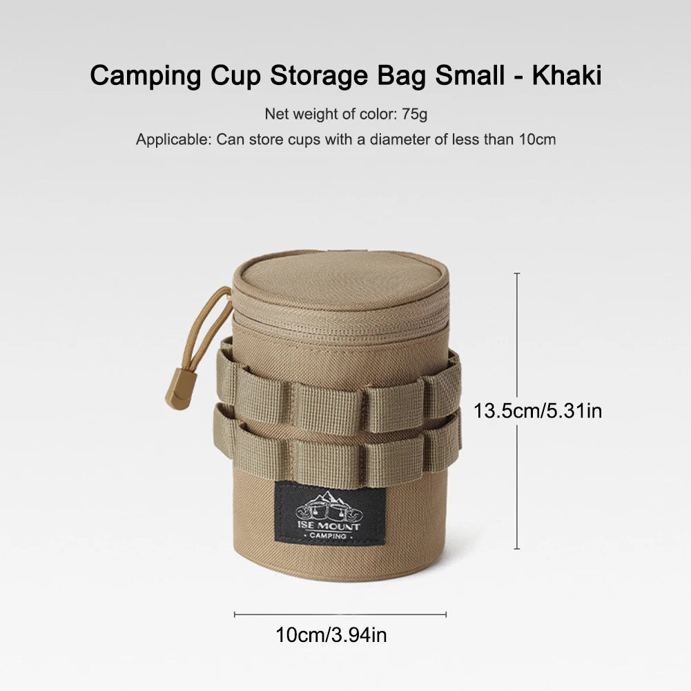 Bolsa de almacenamiento para acampada de 1/2 piezas, bolsa de accesorios ligera S/L con agujeros para colgar luces, bolsa de almacenamiento con asa, suministros para acampada
