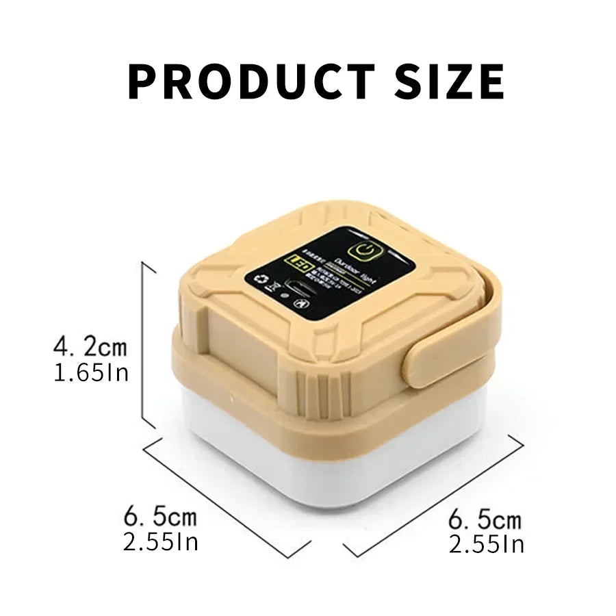 Mini luz portátil para acampar, lámpara recargable por USB, ABS, linterna de emergencia para exteriores, luz nocturna, 3 modos de iluminación, linterna para senderismo
