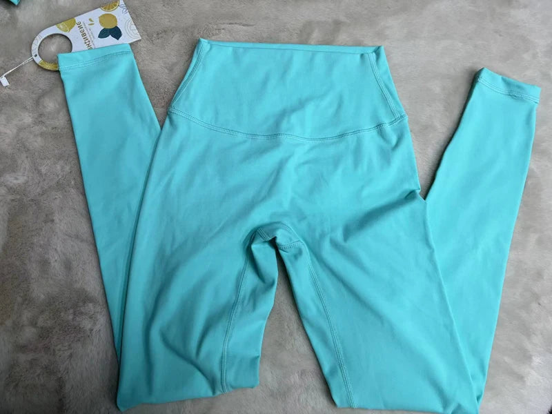 SHINBENE esculpir melocotón cintura alta V corte espalda gimnasio Fitness medias pantalones de Yoga ocultos Scrunch Butt deporte Leggings para mujeres