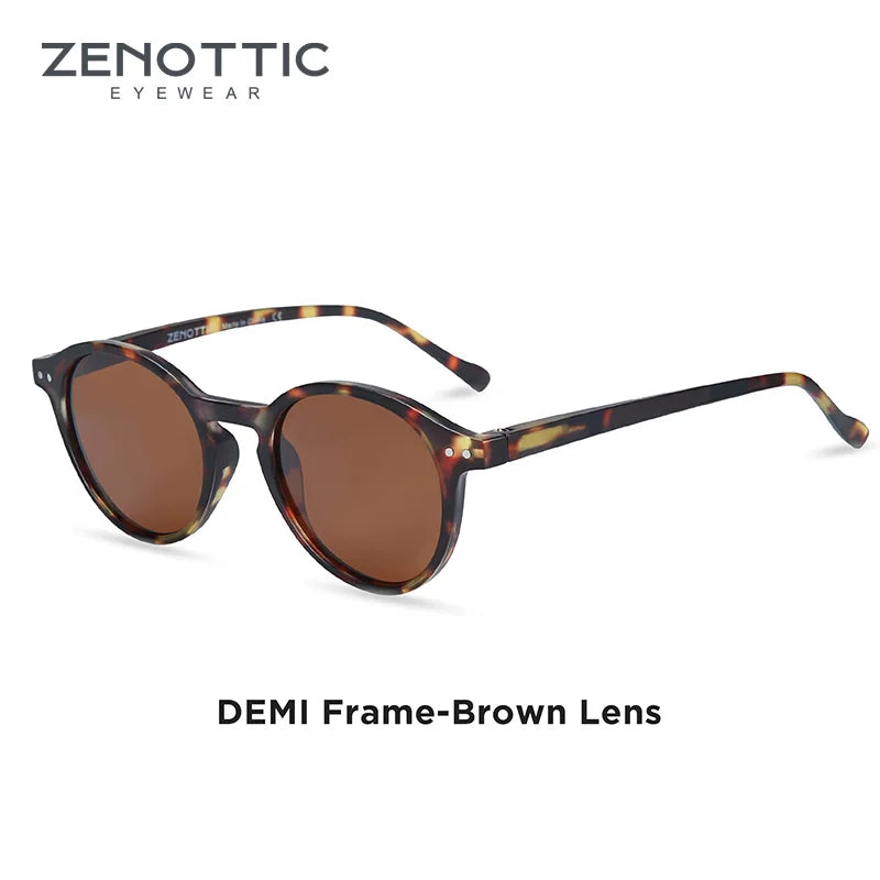ZENOTTIC (tamaño S) gafas de sol polarizadas circulares Retro 2024 2025 hombres mujeres Vintage pequeñas gafas de sol redondas UV400 gafas de sol