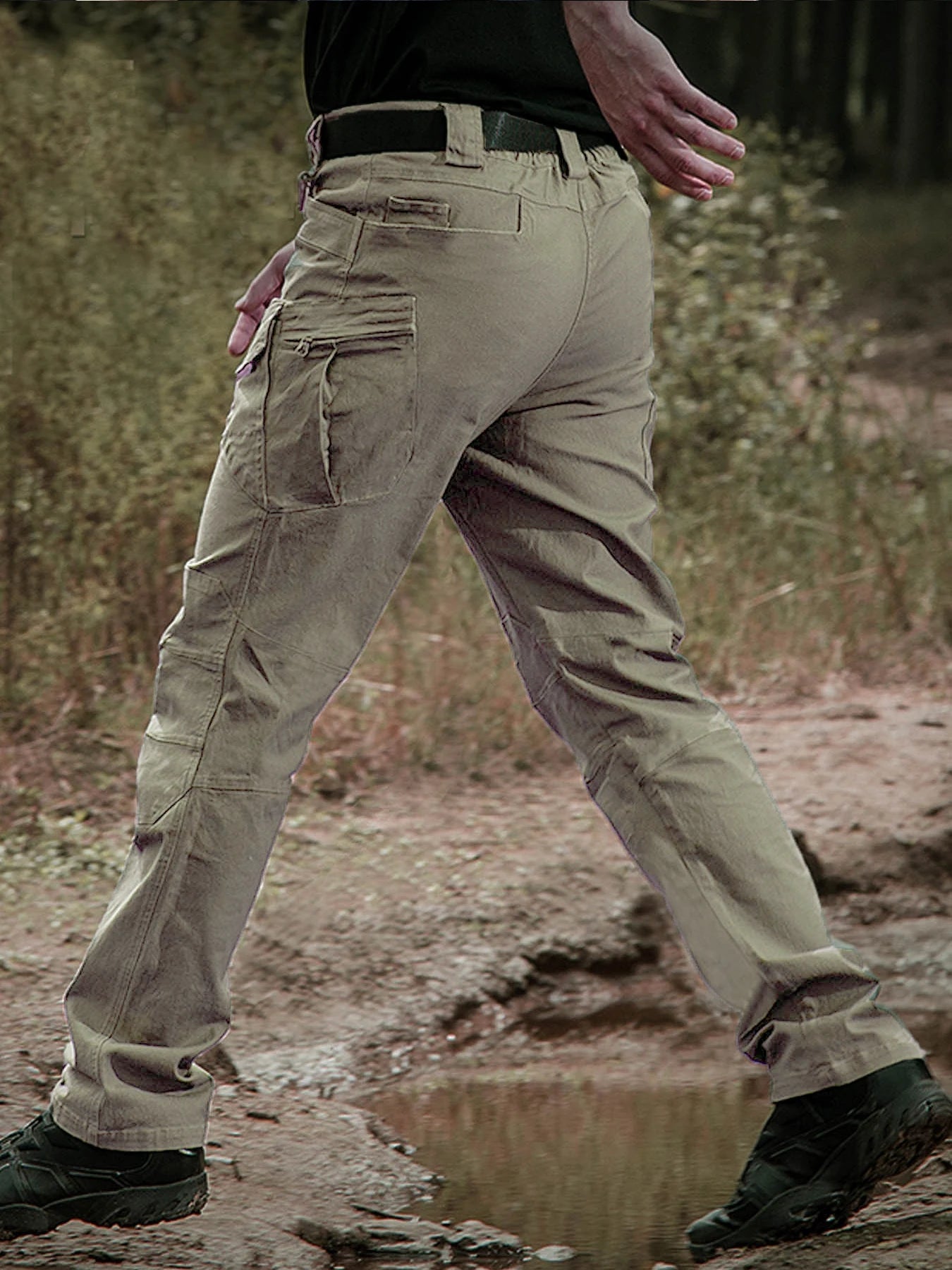 Pantalones Cargo tácticos para hombre, pantalones tácticos transpirables impermeables, pantalones largos militares informales para hombre, pantalones Cargo de secado rápido para hombre