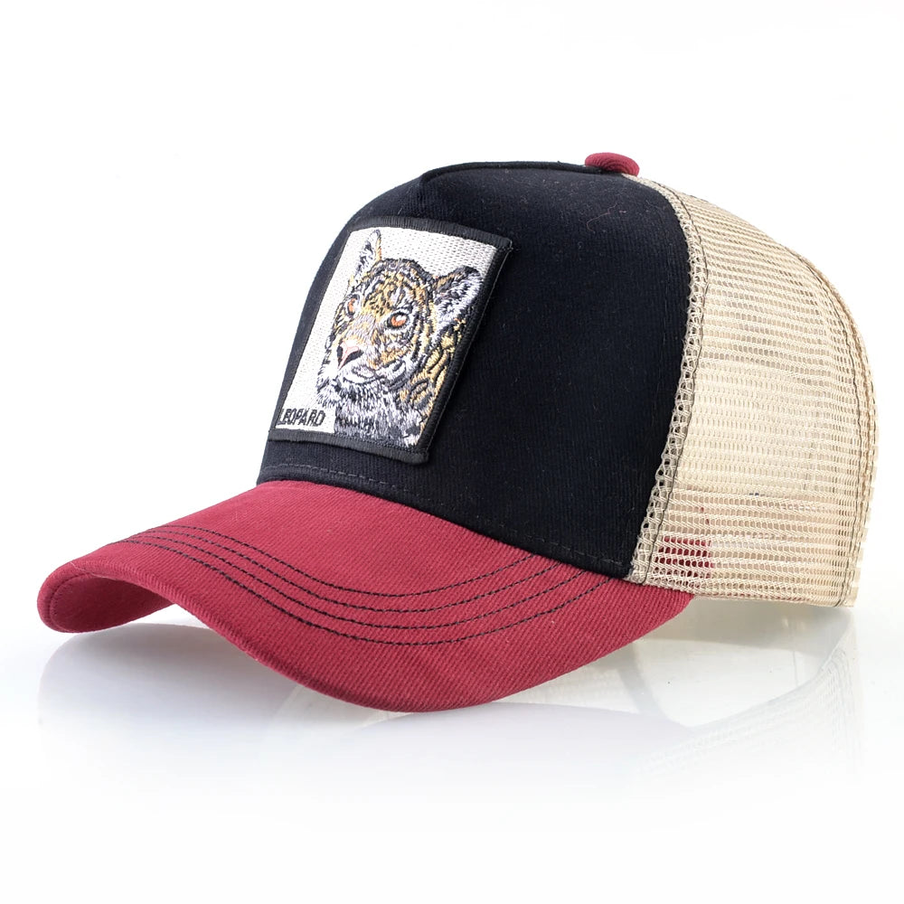 Gorras de camionero de moda con parche de cabra bordado gorra de béisbol Snapback para las cuatro estaciones para hombres y mujeres gorra con visera ajustable
