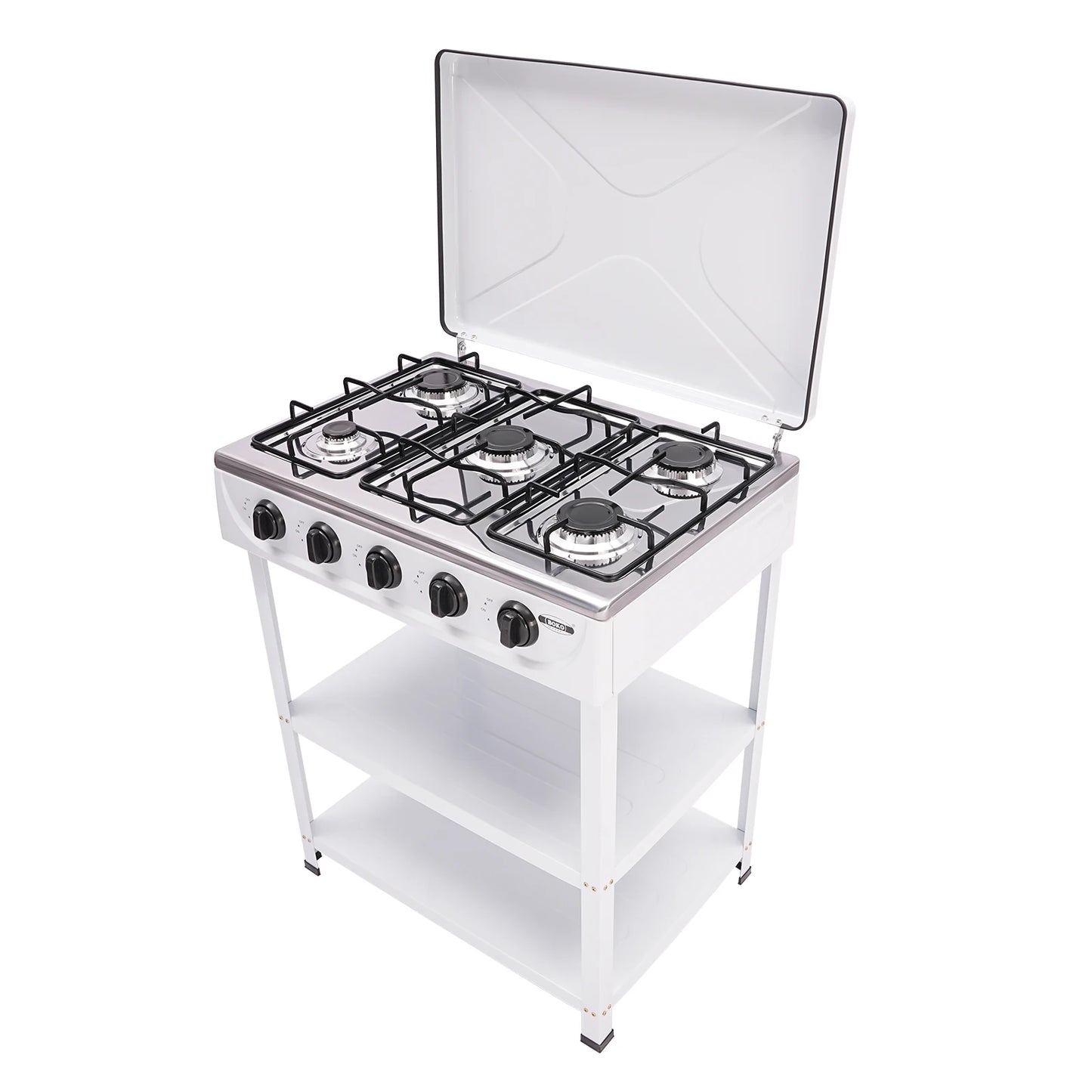 Estufa de Gas Natural de Control independiente, estufa de Gas propano extraÃble con cubierta para acampar al aire libre, RV, viajes, 4/5 quemadores