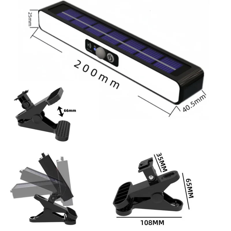 Luces solares para jardín al aire libre, lámpara LED impermeable de inducción humana para paisaje, equipo de iluminación para Picnic y acampada