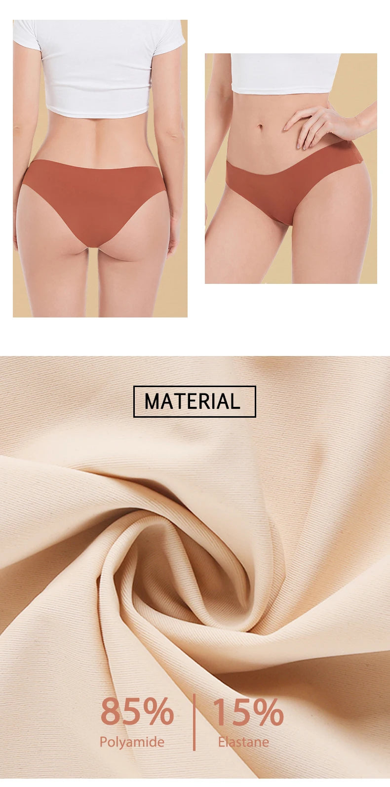 Conjunto de 3 uds de bragas sin costuras para mujer, ropa interior Sexy transpirable de cintura baja, bragas de seda sólidas, bragas invisibles sin costuras para mujer, calzones sin costura mujer