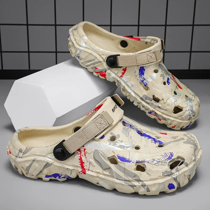 Sandalias de verano de talla grande 47 para hombre, zuecos para jardÃn al aire libre, zapatos con agujeros, zapatos informales para hombre, zapatos de agua, zapatillas suaves cómodas para el hogar