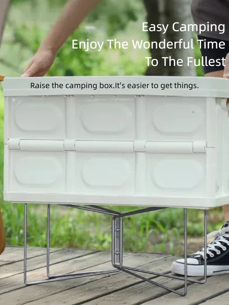 Estante plegable para equipo de acampada al aire libre, estante para caja de hielo, estante para contenedor de caja refrigerada plegable para acampar, 1 ud./2 uds.
