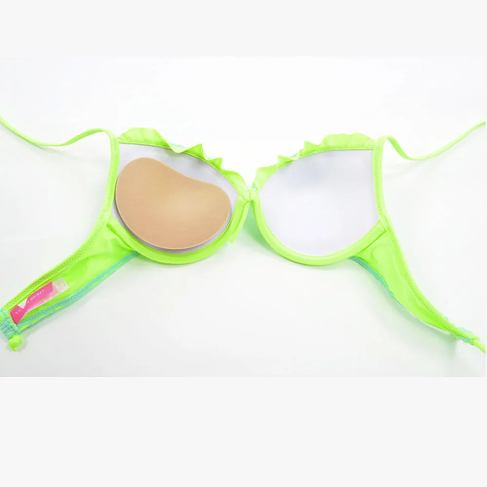 Bikini Sexy con relleno de realce, traje de baño con busto de Bikini, almohadilla de sujetador de esponja transpirable más gruesa, relleno de pasta Invisible, traje de baño de silicona 2023