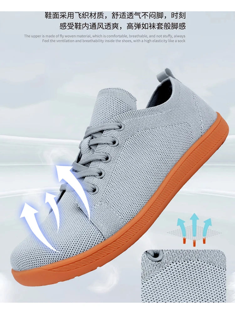 Zapatos descalzos con punta ancha para hombre y mujer, zapatillas minimalistas para caminar | Suela caÃda cero | Malla transpirable