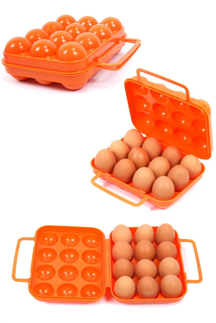 Caja de almacenamiento de huevos con rejilla 2/4/6/12, contenedor portátil para huevos para acampar al aire libre, caja para huevos de Picnic, estuche organizador de cocina