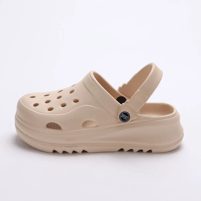Zuecos de plataforma gruesa para mujer, sandalias de playa antideslizantes con parte inferior gruesa, cuñas de moda para verano 2024, sandalias EVA, zapatillas