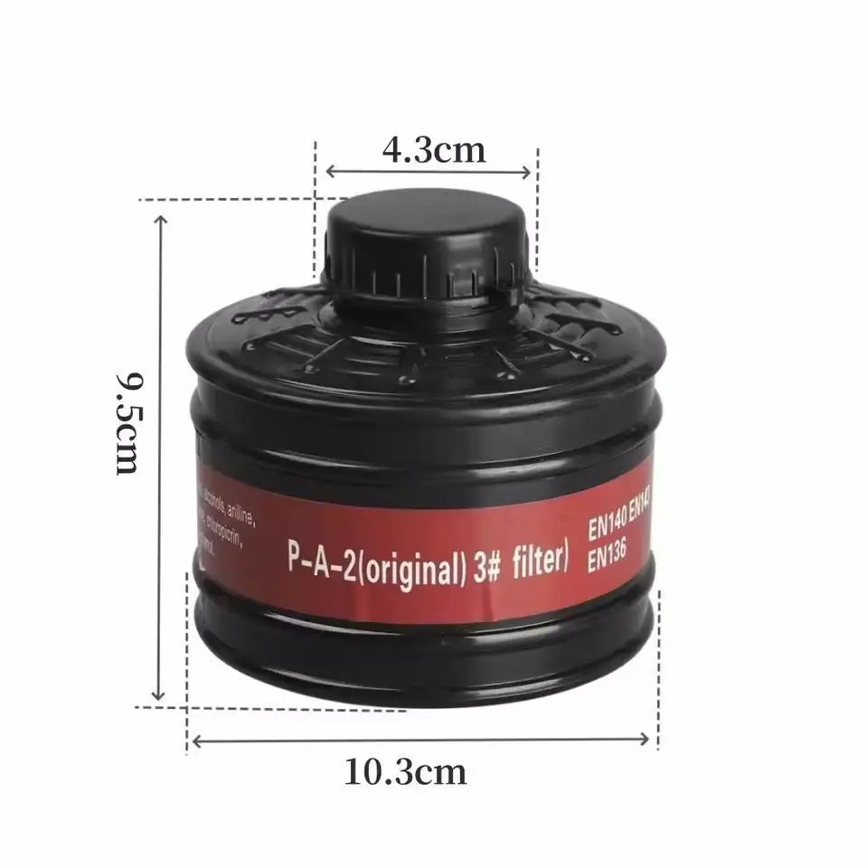 Filtro de máscara de Gas, recipiente respirador de 40mm, accesorio de repuesto práctico, máscara de gas quÃÂmico, respirador