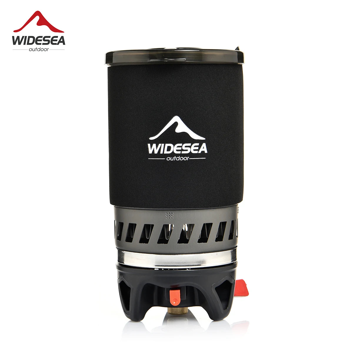 Widesea-Sistema de cocina para acampar con intercambiador de calor, estufa de Gas para exteriores, quemador, taza de café para turismo, vajilla
