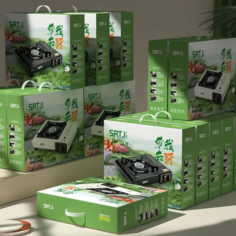 Estufa de Cassette portátil para exteriores, estufa de Gas butano para olla caliente, barbacoa, cocina de acampada, diseño compacto y ligero, 2025