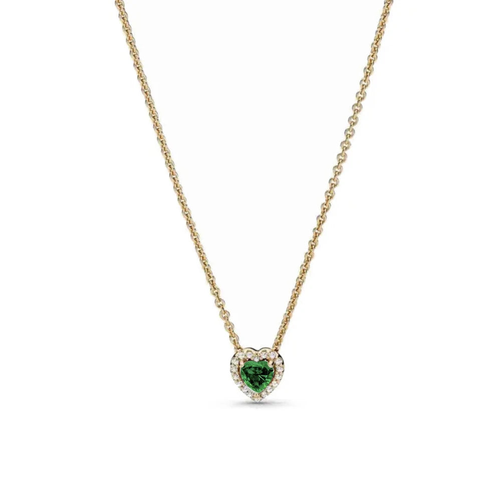 Nuevo original Plata de Ley 925 chapada brillante en forma de corazón collar pulsera mujer regalo de cumpleaños del Día de San Valentín joyería DIY