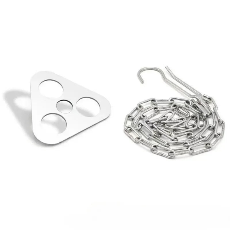 Trípode de Picnic de acero inoxidable para exteriores, colgador de latas ajustable, práctico y fácil de configurar, Camping, fogata, barbacoa, 1 ud.