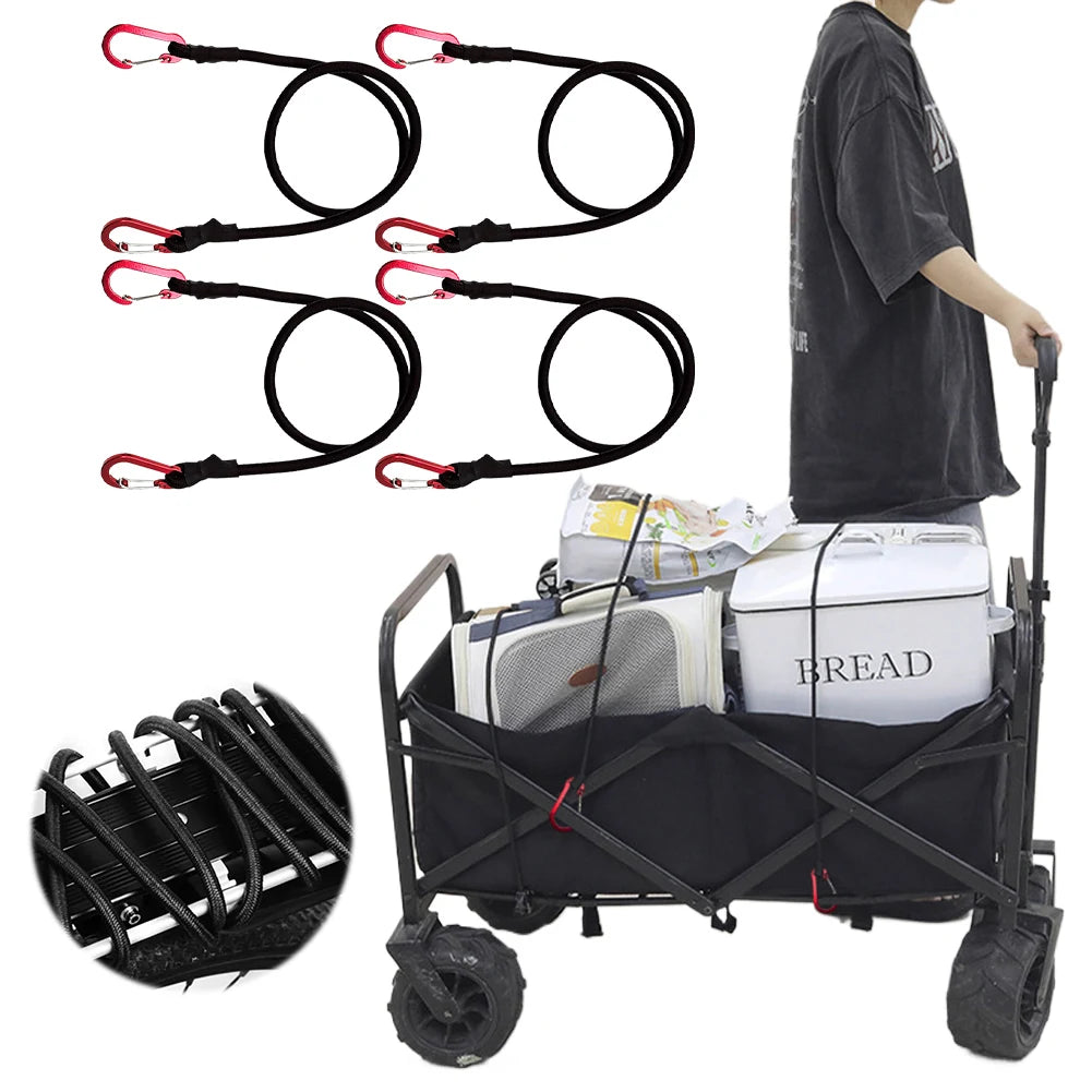 Cuerda elástica de alta resistencia, correa de amarre, ganchos de mosquetón, Kayak, ciclismo, embalaje de equipaje, cuerda elástica, accesorios de Camping