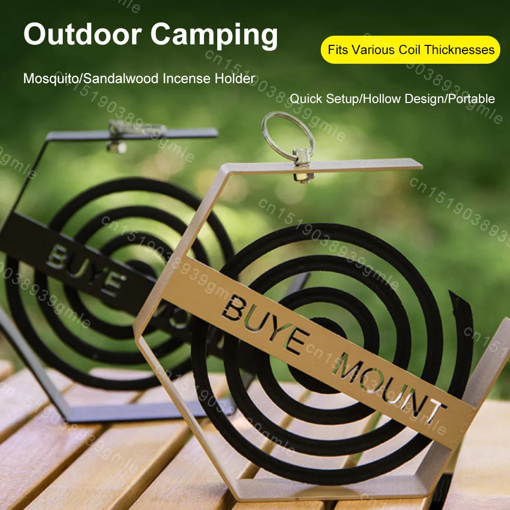 Bandeja de bobina para mosquitos al aire libre, herramientas de Camping, soporte para bobina de mosquitos para senderismo turístico, suministros de Camping, soporte para bobina de mosquitos colgante