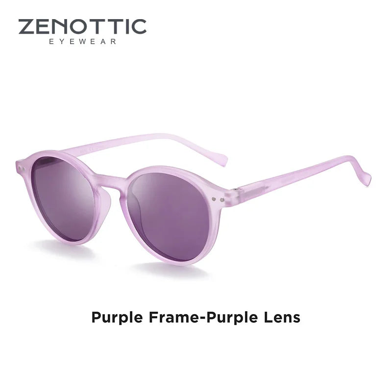 ZENOTTIC (tamaño S) gafas de sol polarizadas circulares Retro 2024 2025 hombres mujeres Vintage pequeñas gafas de sol redondas UV400 gafas de sol